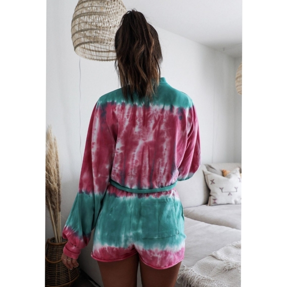 Beach Riot Ava Sweatshirt Shorts Tie Dye Set sz XS - Picture 5 of 10